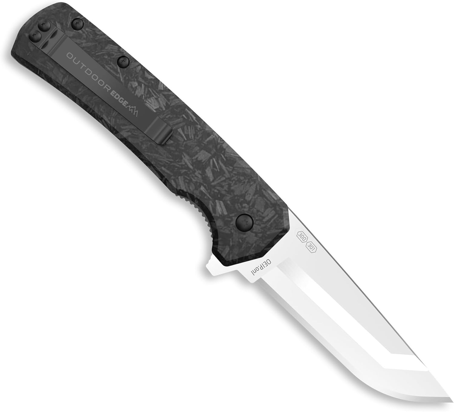 OUTDOOR EDGE Razor VX5 | Replaceable Blade EDC Folding Pocket Knife | 3" Blade, Ceramic Ball Bearings, Carbon Fiber Handle