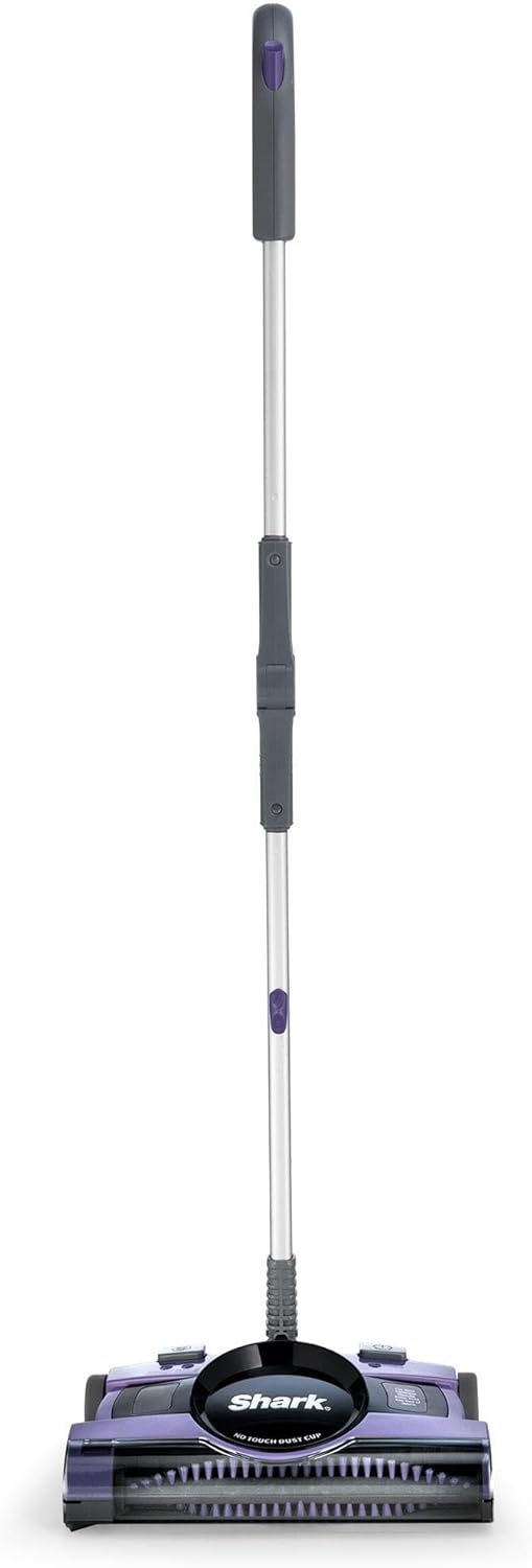Shark Cordless Rechargeable Floor & Carpet Sweeper, Dual Speed 12" Brush, Purple