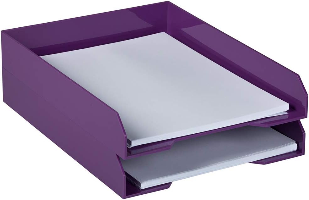 JAM PAPER Stackable Paper Tray - Desktop Document & File Organizer
