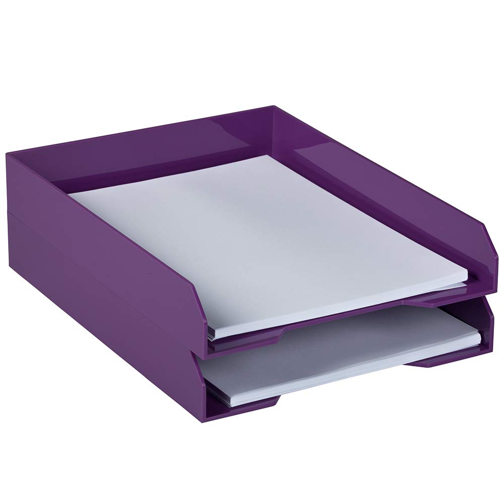 JAM PAPER Stackable Paper Tray - Desktop Document & File Organizer