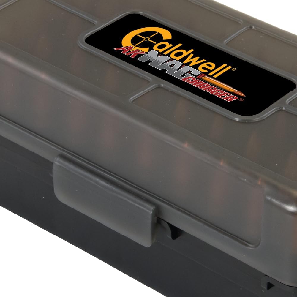 Caldwell Ammo Box with Removable Lid, 50 Round Capacity, 5 Pack, for Outdoor, Range, Shooting, Competition