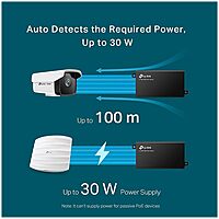TP-Link TL-PoE160S | 802.3at/af Gigabit PoE Injector | Non-PoE to PoE Adapter | Supplies PoE (15.4W) or PoE+ (30W) | Plug