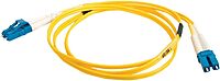 C2G 26264 OS2 Fiber Optic Cable - LC-LC 9/125 Duplex Single-Mode PVC Fiber Cable, Yellow (6.6 Feet, 2 Meters)