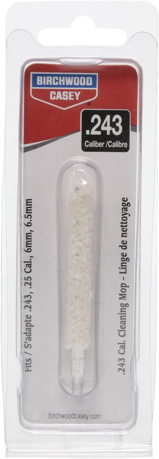 Birchwood Casey Durable Versatile Gun Maintenance Scrubbing Cleaning Cotton Bore Mop