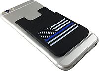 THIN BLUE LINE Adhesive Phone Card Holder
