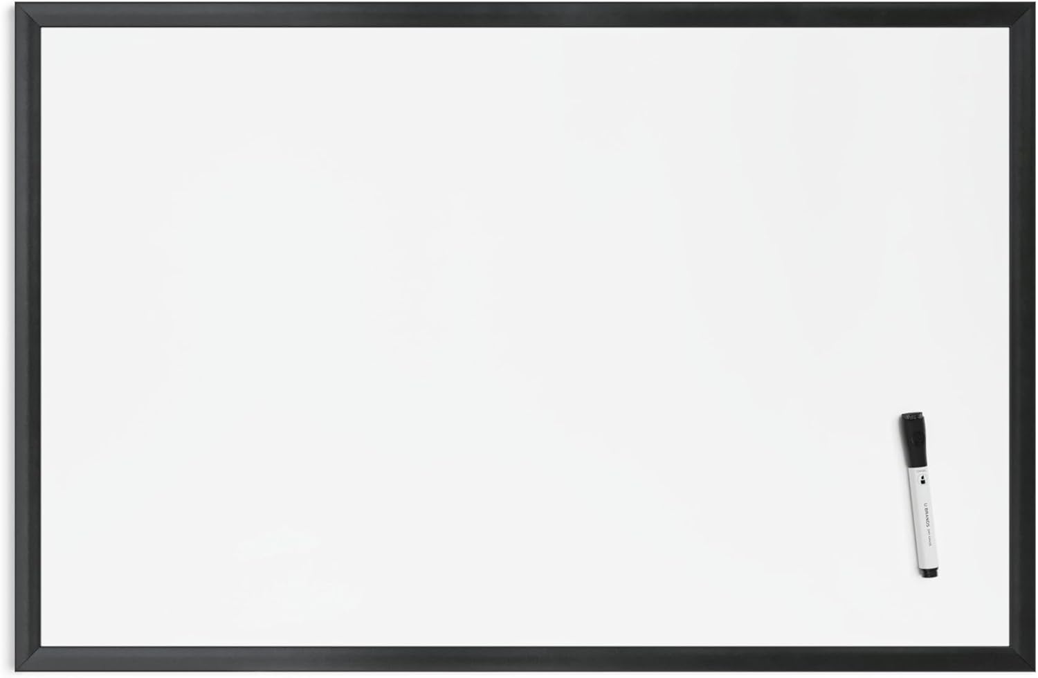 U Brands Magnetic Dry-Erase Board, 36 X 24 Inches, Black Wood Frame (311U00-01) 35"W x 23"H
