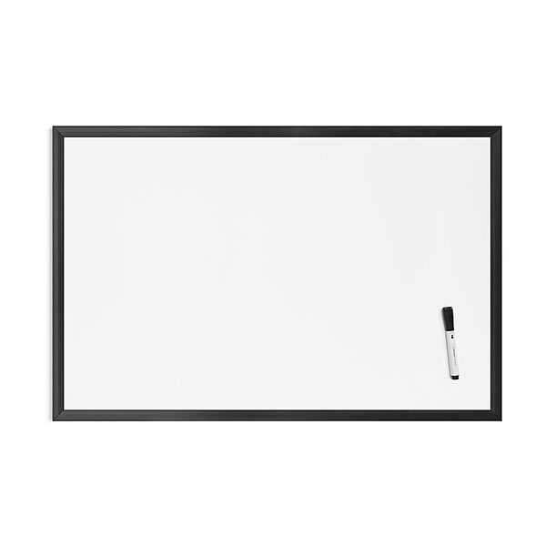U Brands Magnetic Dry-Erase Board, 36 X 24 Inches, Black Wood Frame (311U00-01) 35"W x 23"H