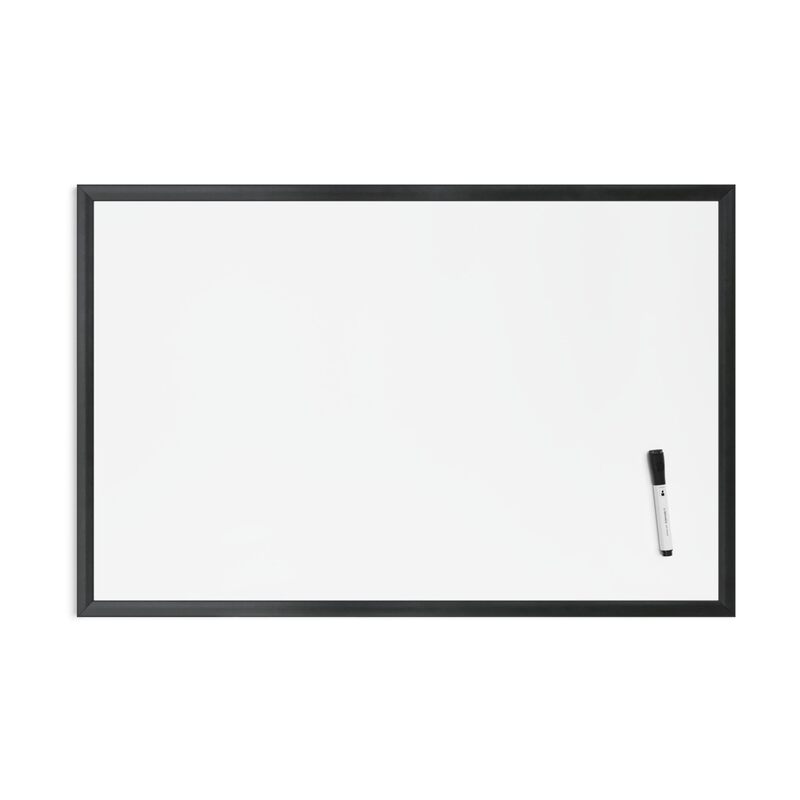 U Brands Magnetic Dry-Erase Board, 36 X 24 Inches, Black Wood Frame (311U00-01) 35"W x 23"H