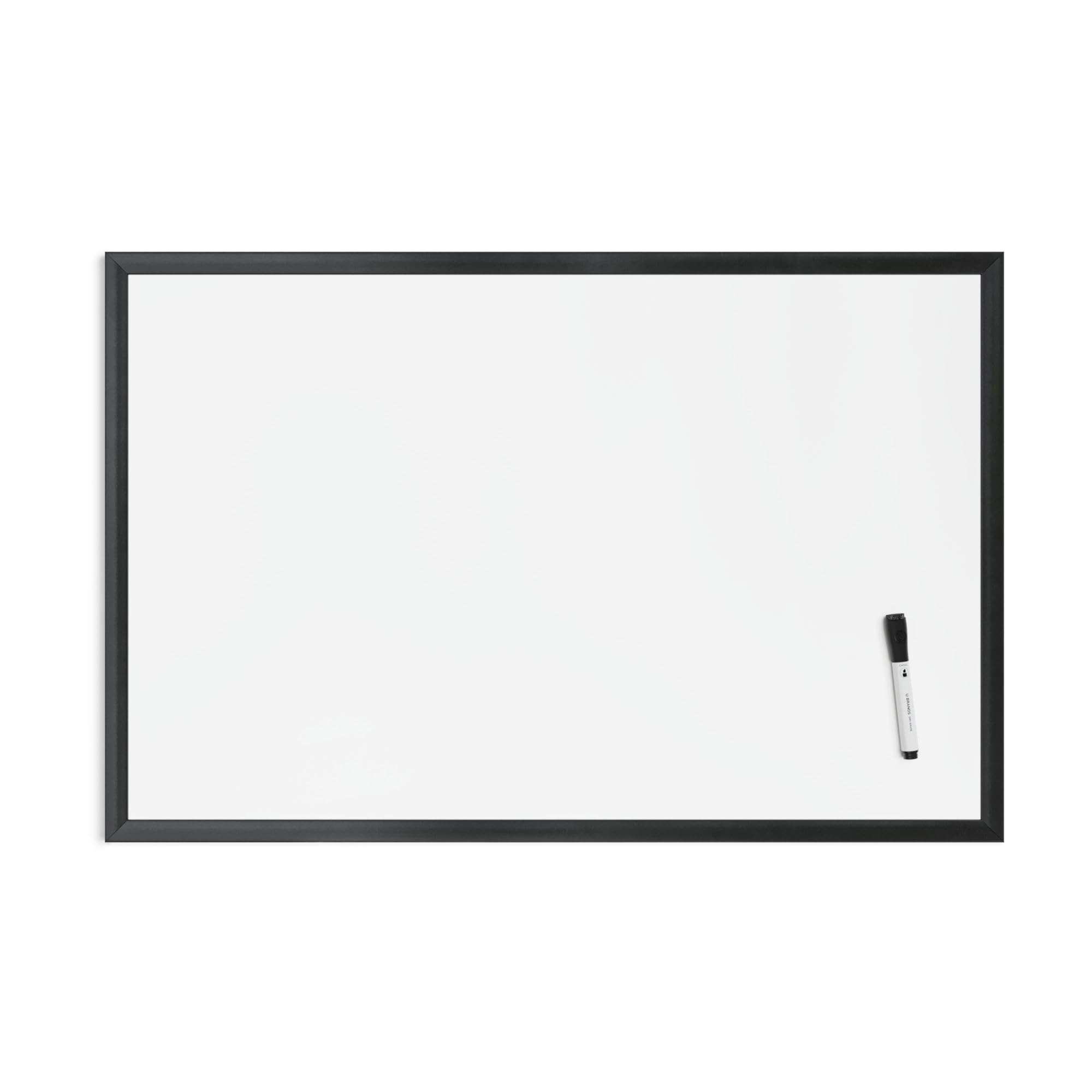 U Brands Magnetic Dry-Erase Board, 36 X 24 Inches, Black Wood Frame (311U00-01) 35"W x 23"H