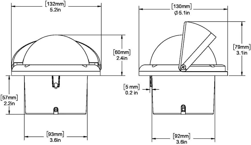 Ritchie HF-743W Helmsman Compass - Flush Mount - White