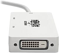 Eaton Tripp Lite Series Keyspan Mini DisplayPort to VGA/DVI/HDMI All-in-One Converter Adapter, Thunderbolt 1/2, 1080p, White mDP to VGA DVI HDMI