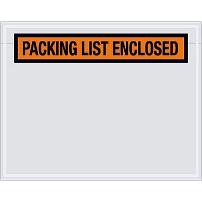Aviditi PL19 Pre-Printed Envelope, Packing List Enclosed, 7 Length x 5-1/2 Width x 2 mil Thick, Orange (Case of 1000) by Aviditi