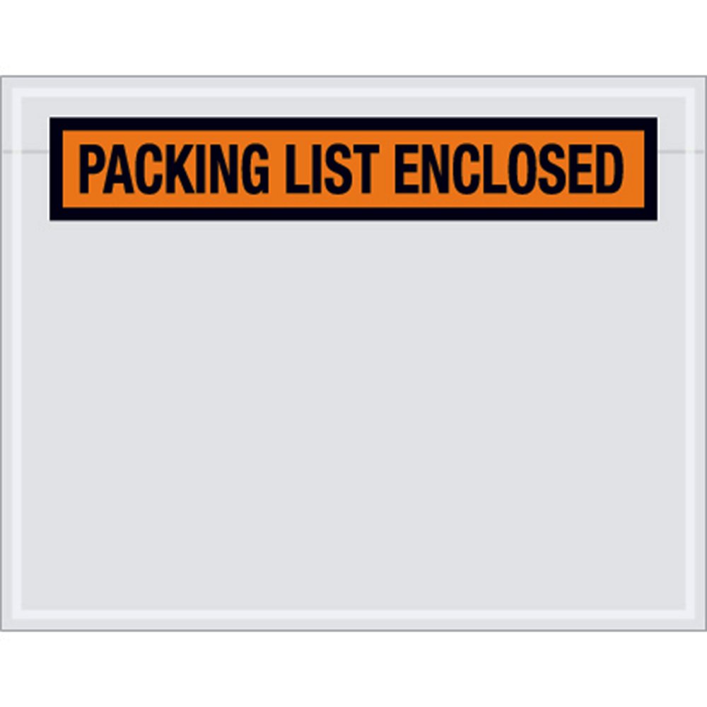 Aviditi PL19 Pre-Printed Envelope, Packing List Enclosed, 7 Length x 5-1/2 Width x 2 mil Thick