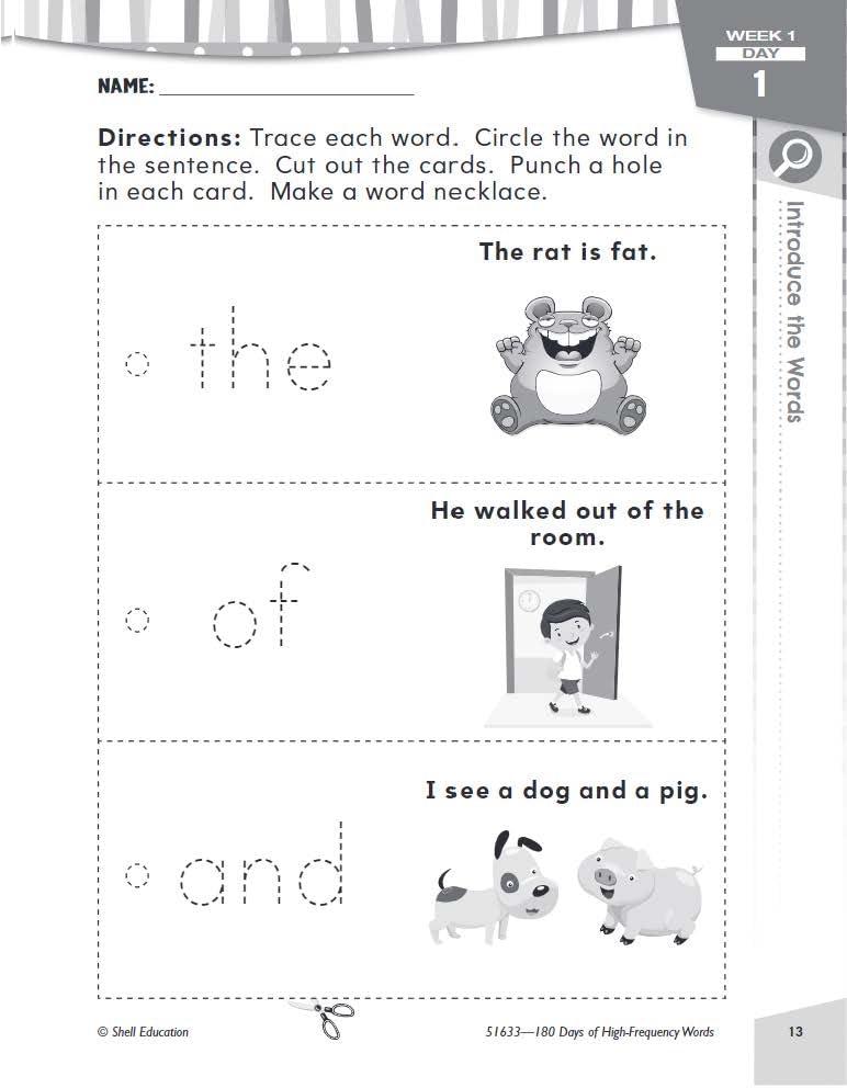 180 Days of High-Frequency Words for Kindergarten - Learn to Read Kindergarten Workbook