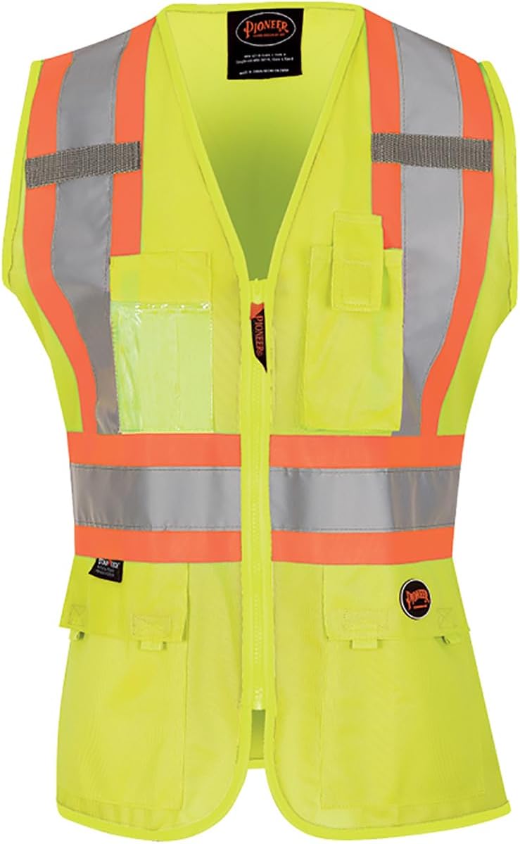 Pioneer Safety Vest for Women With Pockets - Hi-Vis Reflective Tape