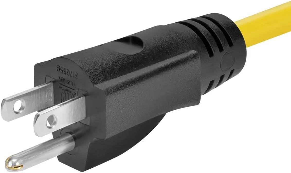 Monoprice Outdoor Extension Cord - NEMA 5-15P to NEMA 5-15R, 15 Amp, SJTW, for Computers, Monitors, Scanners, Printers
