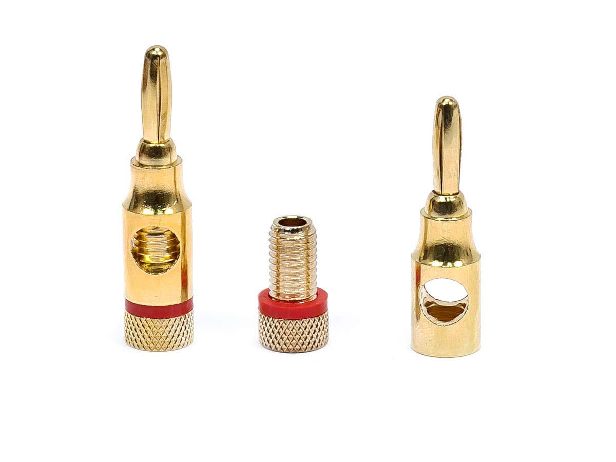 Monoprice 16AWG Pure Copper Flat Speaker Wire with Gold Plated Banana Plugs