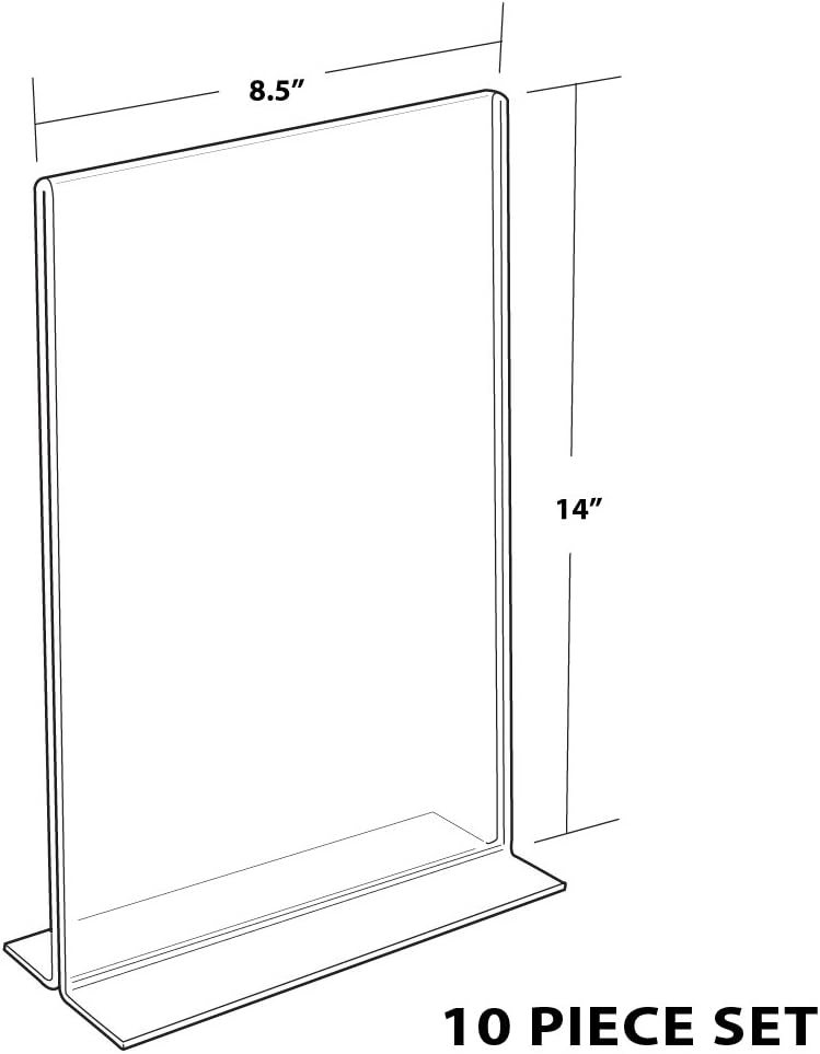 Azar Displays Double-Foot 2-Sided Acrylic Sign Holders