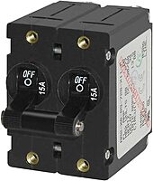 Blue Sea Systems A-Series Toggle Double Pole Circuit Breaker