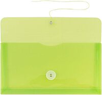 JAM PAPER Plastic Envelopes with Button & String Tie Closure - 12 Pack