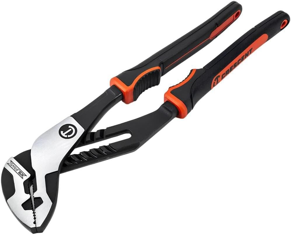 CRESCENT - Plier, 12", Straight Jaw, T&G, Cushion Grip (RTZ212CG)