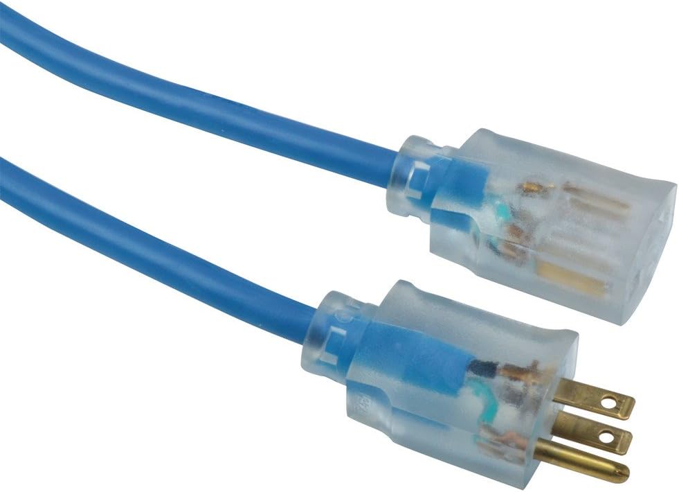 Southwire 14/3 SJTW Low-Temp Outdoor Extension Cord with Lighted End; 50-Feet, 02468 14/3 Gauge