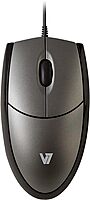 V7 MV3000010-5NC 3BTN USB Wired Optical Mouse,Silver / Black Wired Full size