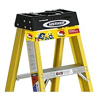 Werner, 6108, Stepladder, Fiberglass, 8 Ft. H, 300 Lb Cap