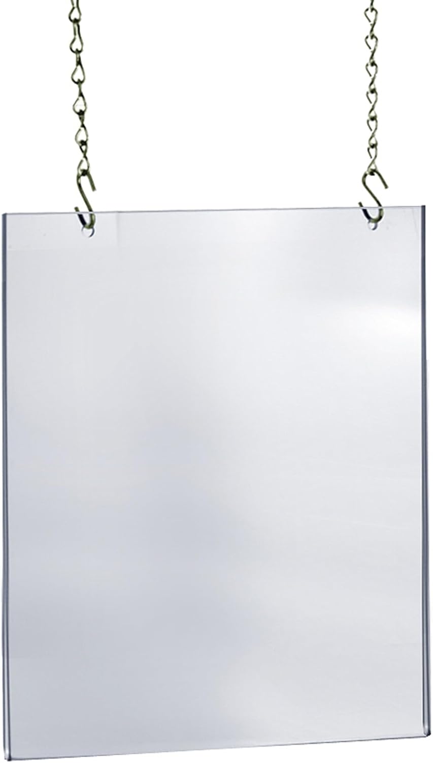 Azar Displays Hanging Poster Frames, Clear Acrylic, Ceiling-Mount
