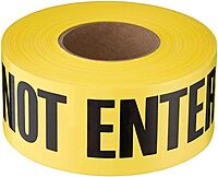 Empire Level 77-1006 Barricade CAUTION DO NOT ENTER Tape, Yellow with Black Ink, 1000-Feet by 3-Inch