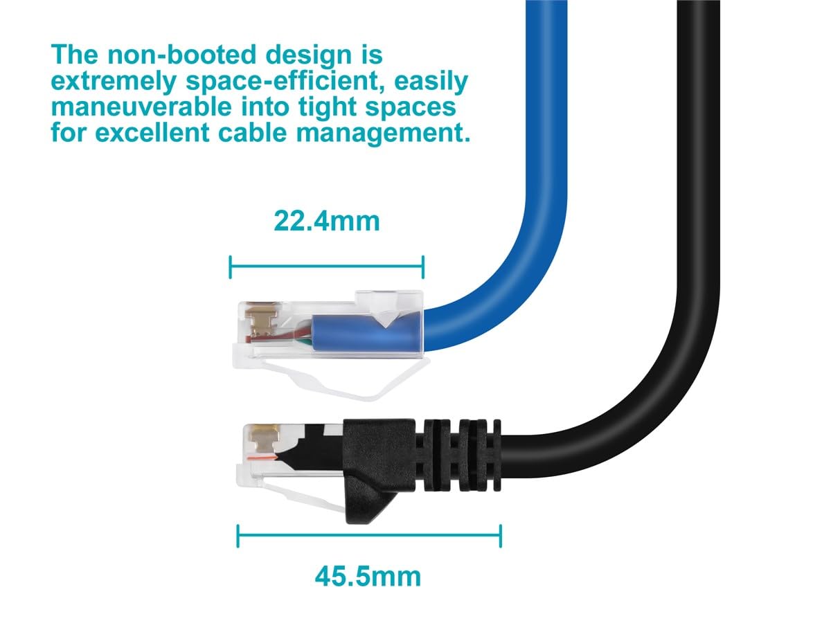 Monoprice Cat6A Non-Booted Shielded Patch Cable (RJ45, 26AWG, 10G)