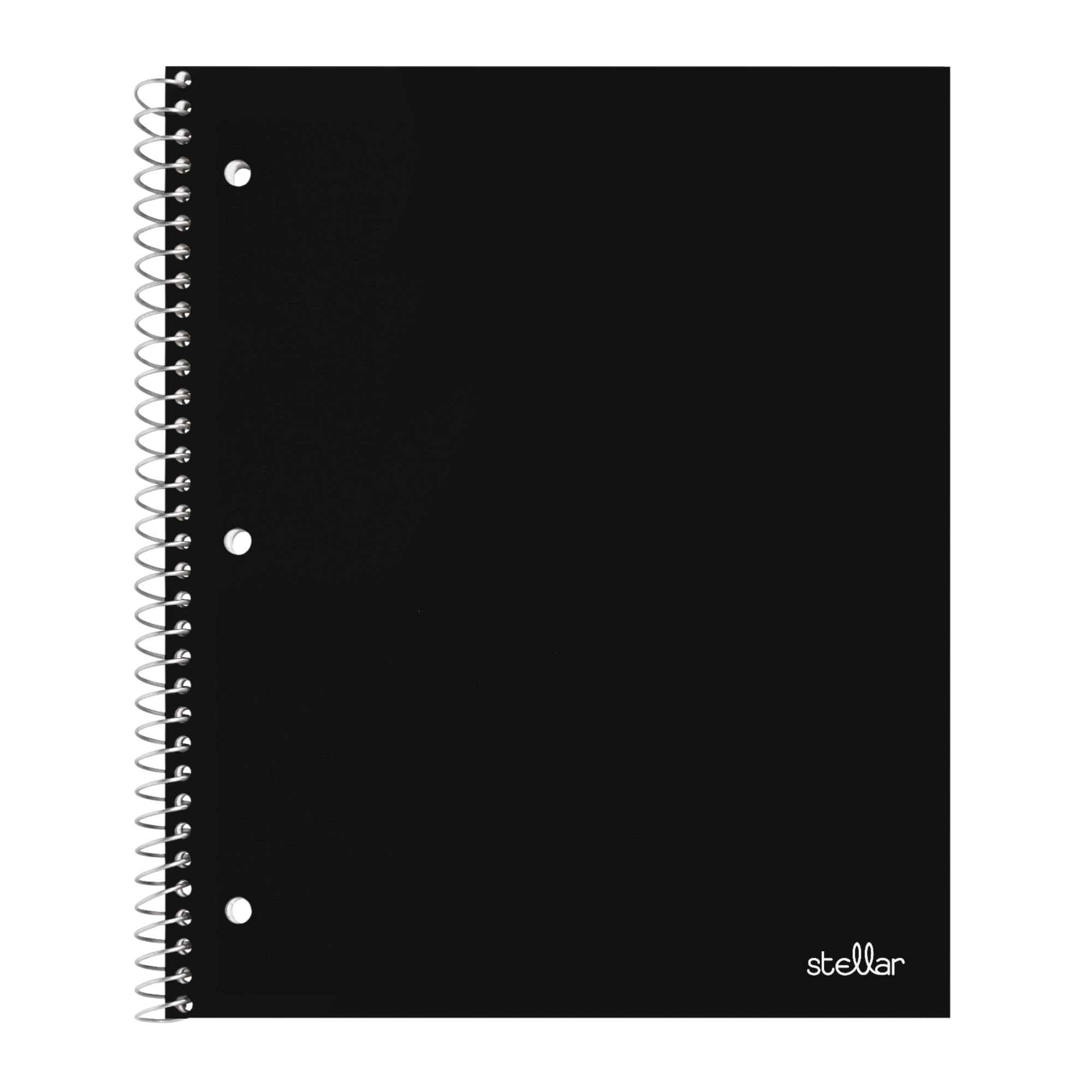 Office Depot® Brand Stellar Poly Notebook, 8-1/2" x 11", 1 Subject, College Ruled, 100 Sheets, Black