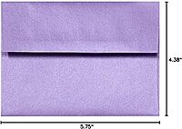 LUXPaper A2 Invitation Envelopes | Peel & Press | 4 3/8" x 5 3/4" | Amethyst Metallic | 80lb. Text | 1,000 Qty