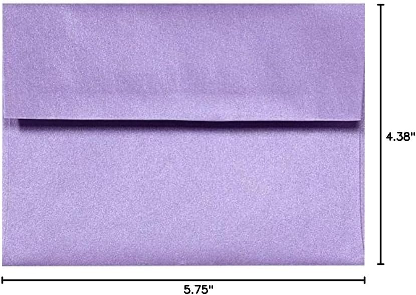 LUXPaper A2 Invitation Envelopes | Peel & Press | 4 3/8" x 5 3/4" | Amethyst Metallic | 80lb. Text | 1,000 Qty