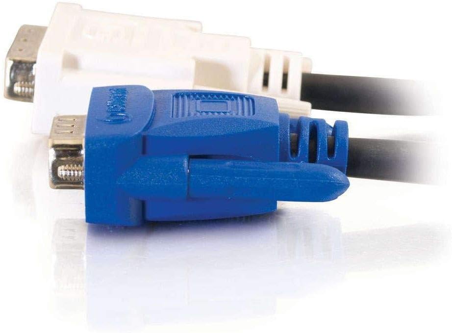 C2G 26955 DVI Male to HD15 VGA Male Video Cable, Black (9.8 Feet, 3 Meters)