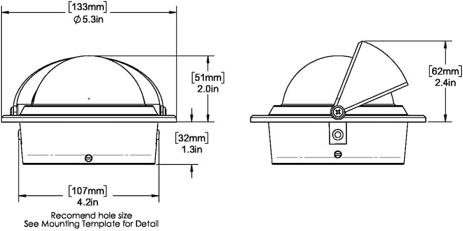 Ritchie F-83 Voyager Compass - Flush Mount - Black