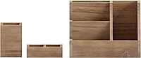Flash Furniture Comerford 3-Piece Metal and Wood Organizer Set