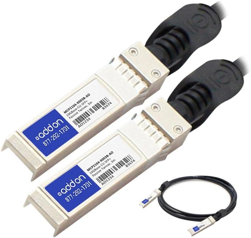AddOn Add-On Computer Products Mellanox MCP2104-X003B Compatible TAA Compliant 10GBase-CU SFP+ to SFP+ Direct Attach Cable
