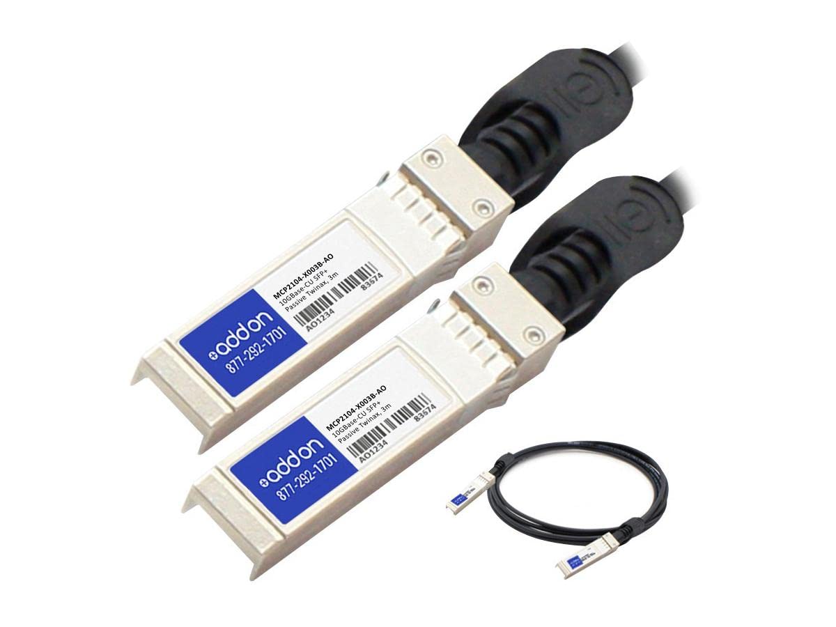 AddOn Add-On Computer Products Mellanox MCP2104-X003B Compatible TAA Compliant 10GBase-CU SFP+ to SFP+ Direct Attach Cable