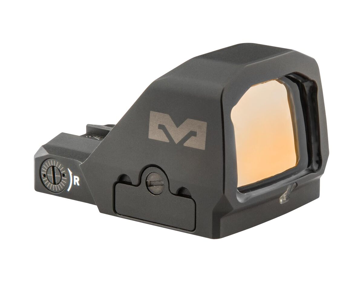 Meprolight MPO-F Open Emitter Pistol Red Dot Sight - RMR Footprint, 3-Segment Reticle, Shake Awake, IPX7 Waterproof, 10+2 Brightness Settings, 20,000+ Battery Life