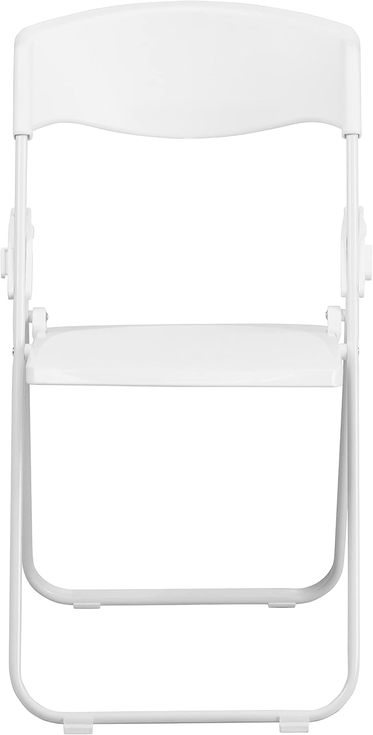 Flash Furniture HERCULES Series 500 lb. Capacity Heavy Duty Plastic Folding Chair with Built-in Ganging Brackets
