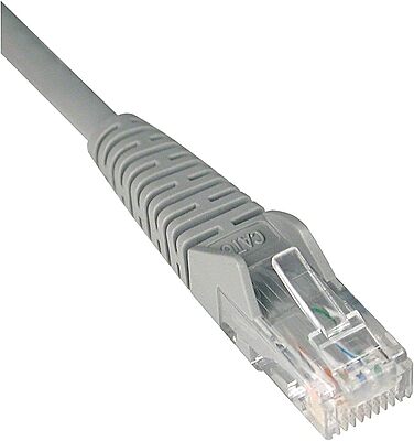 Tripp Lite Cat6 Gigabit Snagless Molded Patch Cable (RJ45 M/M) - Gray, 3-ft.(N201-003-GY)