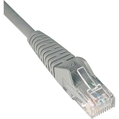 Tripp Lite Cat6 Gigabit Snagless Molded Patch Cable (RJ45 M/M) - Gray, 3-ft.(N201-003-GY)