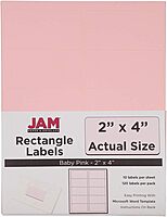 JAM PAPER Mailing Address Labels - Self-Adhesive Rectangular