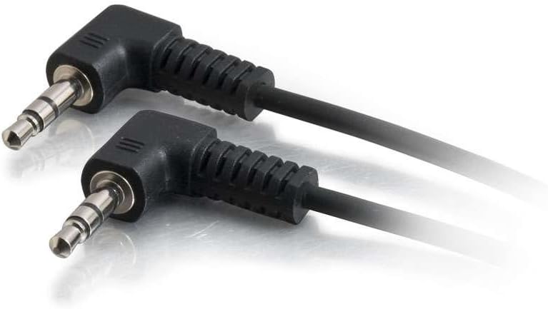 C2G Legrand Velocity 3.5mm Right Angle Stereo Audio Extension Cable, Male to Male Auxiliary Cable