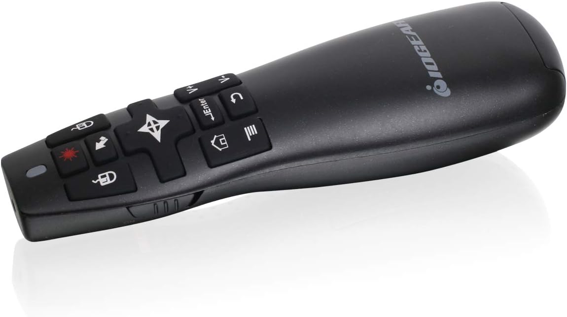 IOGEAR Red Point Pro 2.4GHz Gyroscopic Presentation Mouse with Laser Pointer, GME430R