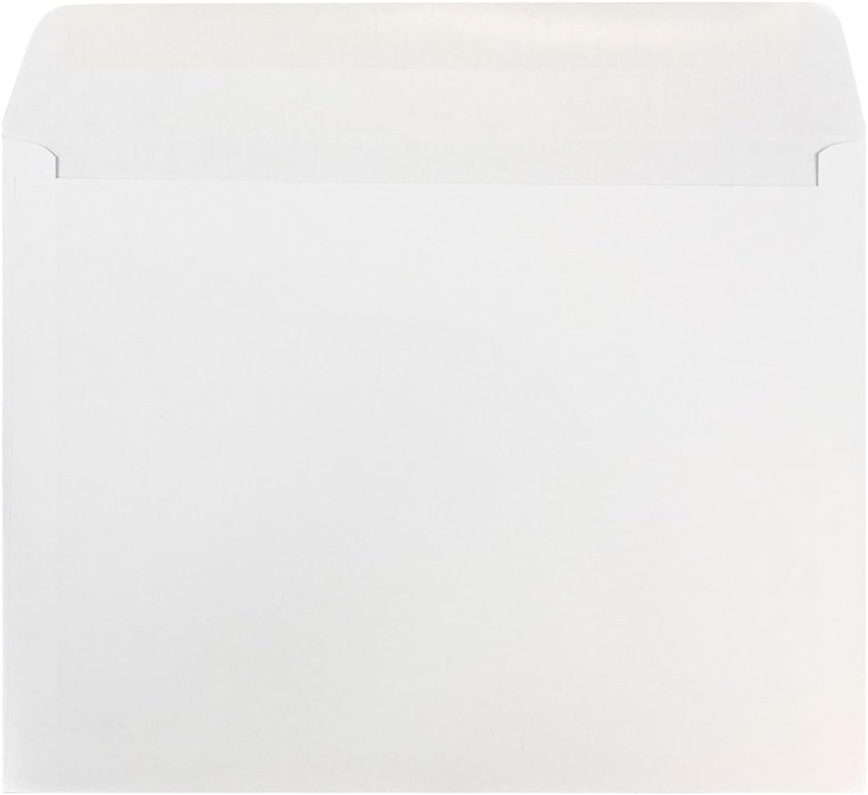 JAM PAPER Booklet Envelopes With Gummed Closure - White