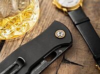 Boker Plus Fieldfolder - 3.35" Stonewashed D2 Blade, Linerlock with Black G10 Scales Designed by Jesper Voxnaes - 01BO375