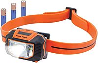 Klein Tools 56220 LED Light, Hard Hat Headlamp, Flood and Spot Light Tilts 45 Degrees, Anti-Slip Strap