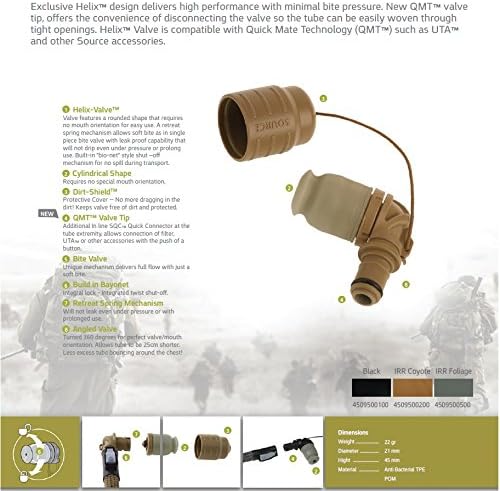 Source Tactical Helix High-Flow Bite Valve Coyote